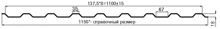 Фото: Профнастил оцинкованный МП20 х 1100 (ОЦ-01-БЦ-0.55) в Черноголовке