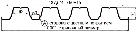 Фото: Профнастил Н75 х 750 - A (ПЭ-01-9003-1) в Черноголовке