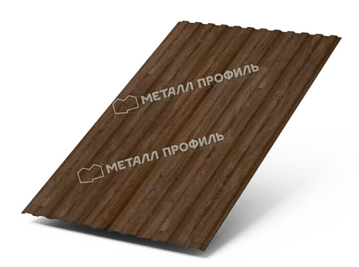 Фото: Профнастил МП10 х 1100 - B (ECOSTEEL_MA_Д-01-МореныйДуб-0.5) в Черноголовке