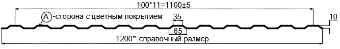 Фото: Профнастил МП10 х 1100 - A (ПЭ-01-3011-0.45) в Черноголовке