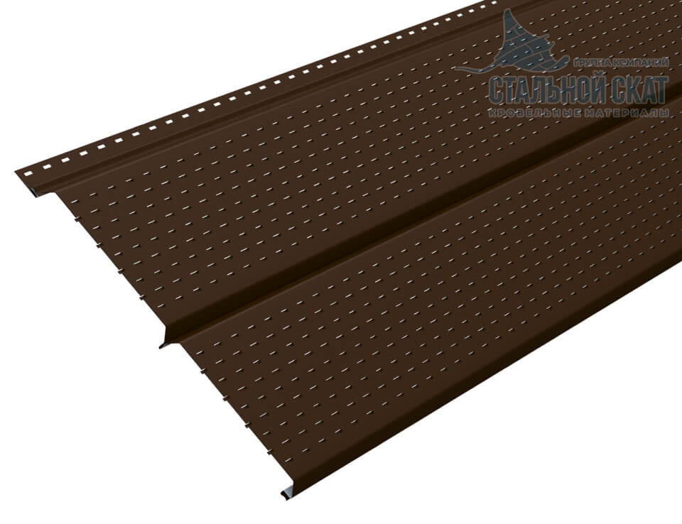 Софит перфор. Lбрус-XL-14х335 (VALORI-20-Brown-0.5) в Черноголовке