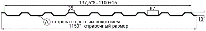 Фото: Профнастил МП20 х 1100 - A RETAIL (ПЭ-01-5005-СТ) в Черноголовке