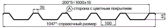 Фото: Профнастил С44 х 1000 - A (PureTech_Mat-20-7024-0.5) в Черноголовке